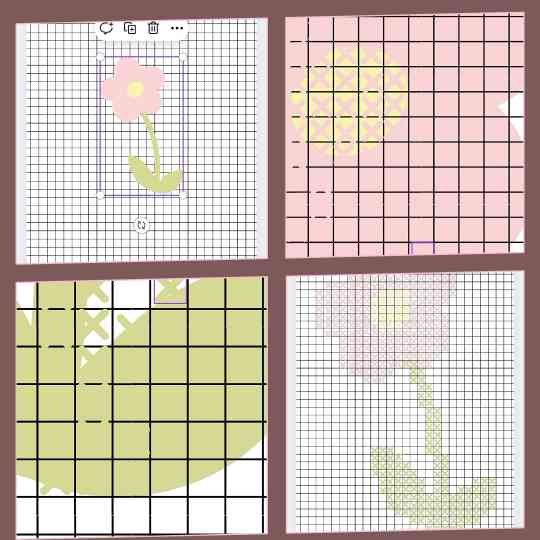 How To Make Flower Cross Stitch Pattern Using Canva - Crafting is My Hobby