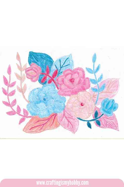 BLUE PINK ROSE CROSS STITCH EMBROIDERY - Crafting is My Hobby
