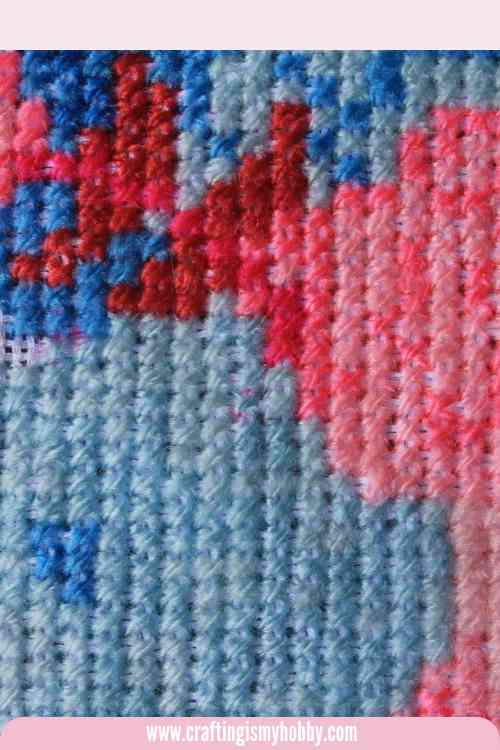BLUE PINK ROSE CROSS STITCH EMBROIDERY - Crafting is My Hobby